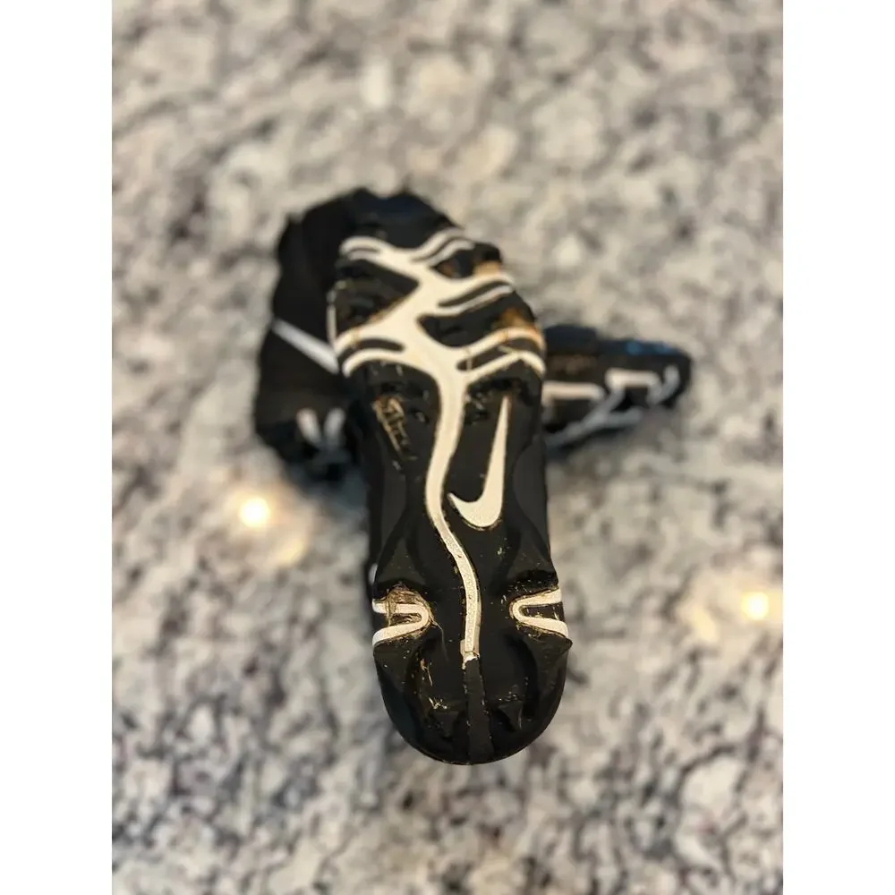Nike Kids Black and White Strap Cleats Sneakers